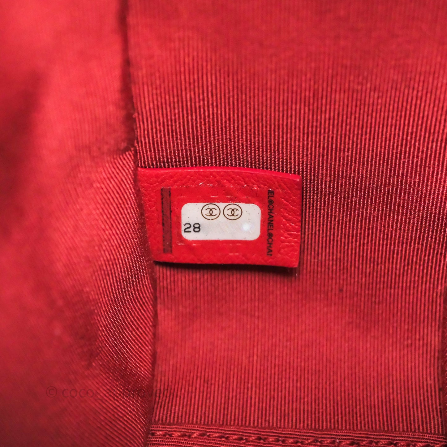 Chanel Infinity Camera Case Red Goatskin Aged Gold Hardware