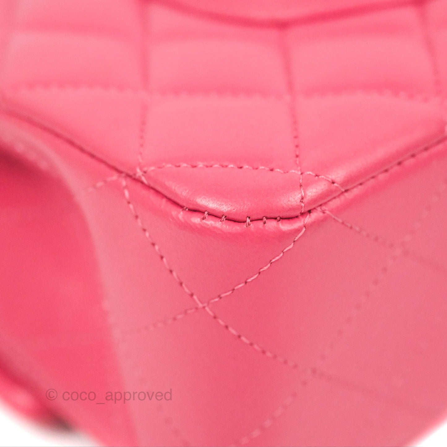 Chanel Classic M/L Medium Flap Quilted Pink Lambskin Silver Hardware