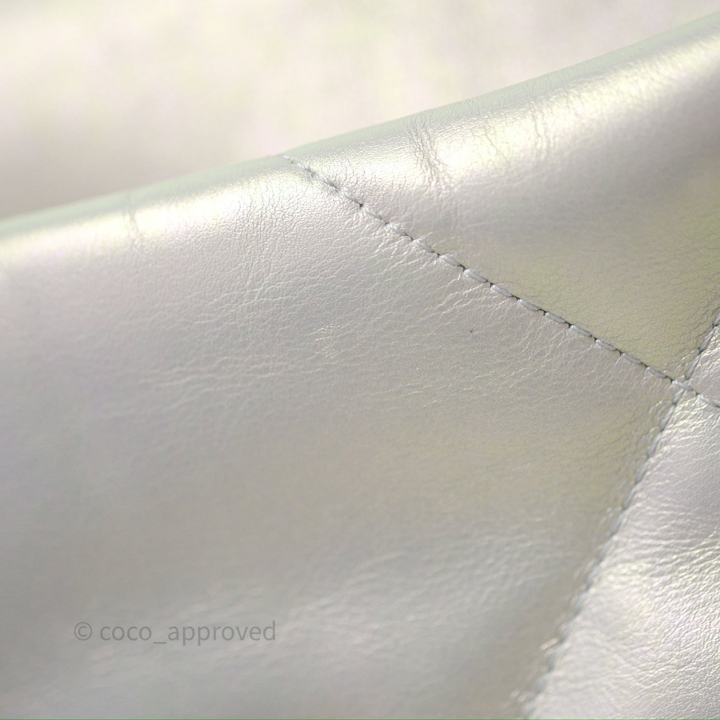 Chanel 19 Small Iridescent White Mixed Hardware