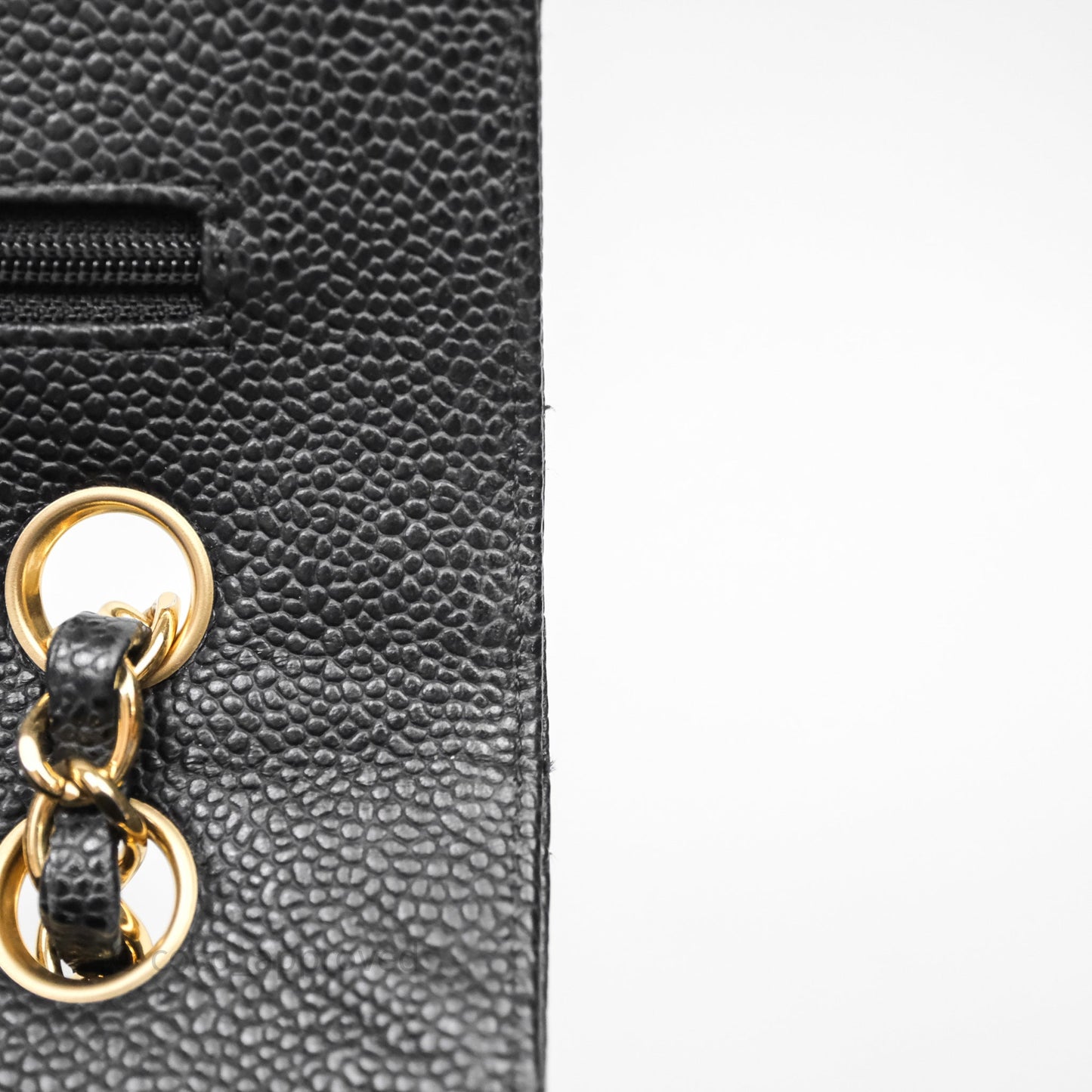 Chanel Classic M/L Medium Flap Quilted Black Caviar Gold Hardware
