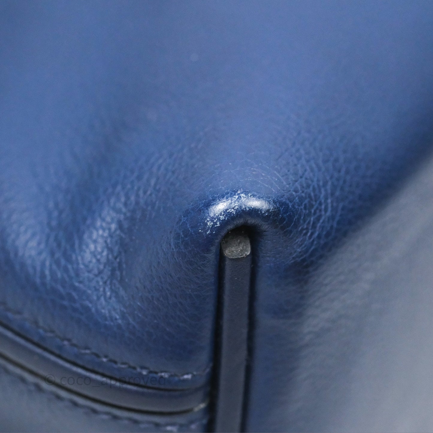 Hermès 24/24 21 Mini Bleu Saphir 73/ Bleu Indigo 76/ Bleu France 71 Evercolor/ Swift Palladium Hardware