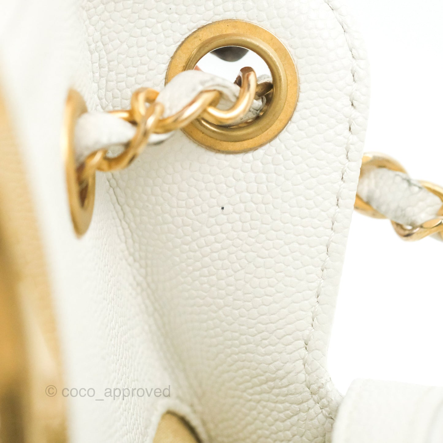 Chanel A Real Catch Shopping Bag White Caviar