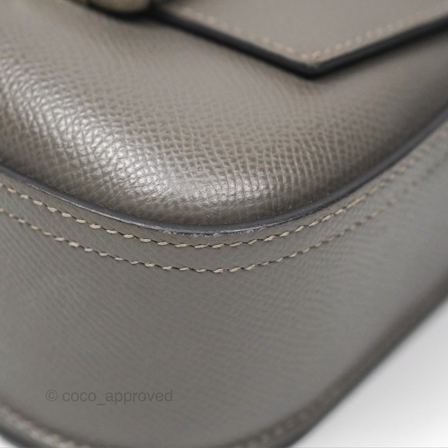 Hermès Della Cavalleria Mini Bag Gris Meyer 0L Epsom Palladium Hardware