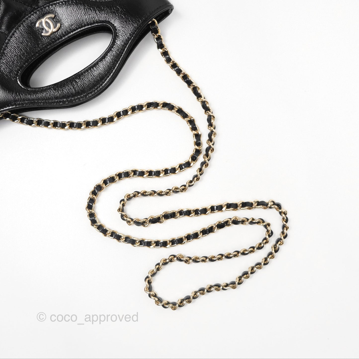 Chanel Nano 31 Black Shiny Lambskin Gold Hardware