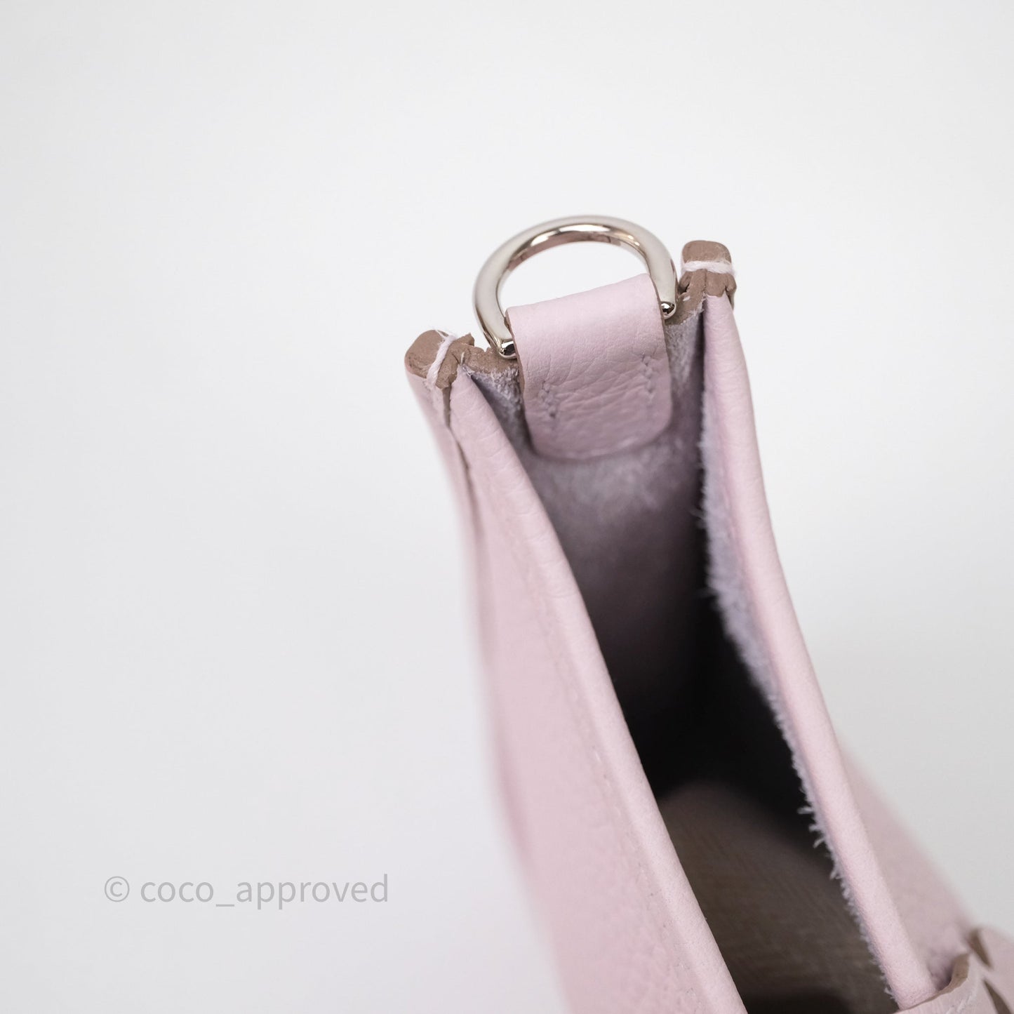 Hermes Mini Evelyne 16 Mauve Pâle 09 Clemence Palladium Hardware