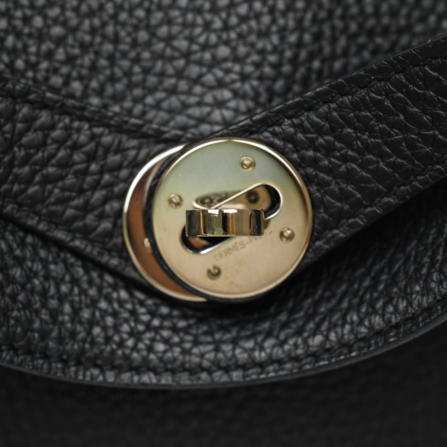 Hermès Lindy 30 Black Clemence Palladium Hardware