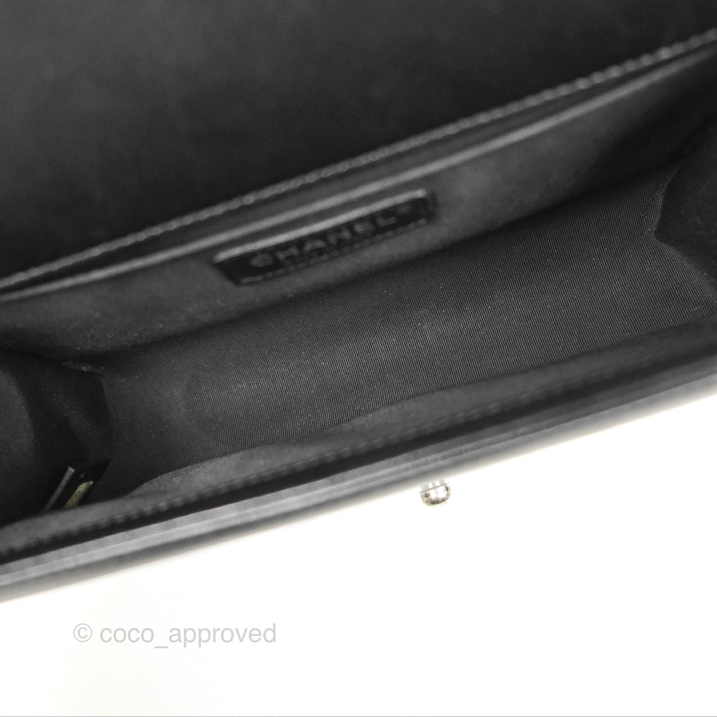 Chanel Quilted Medium Boy Black Lambskin Ruthenium Hardware