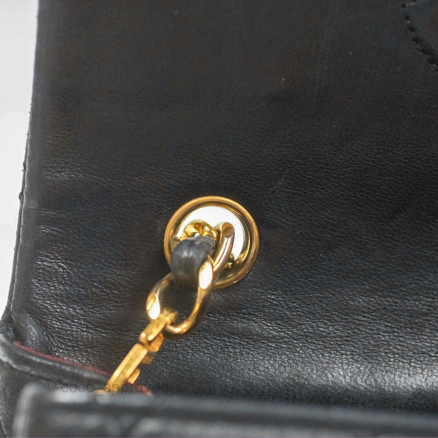 Chanel Vintage Mini Single Full Flap Bag Black Lambskin 24K Gold Hardware