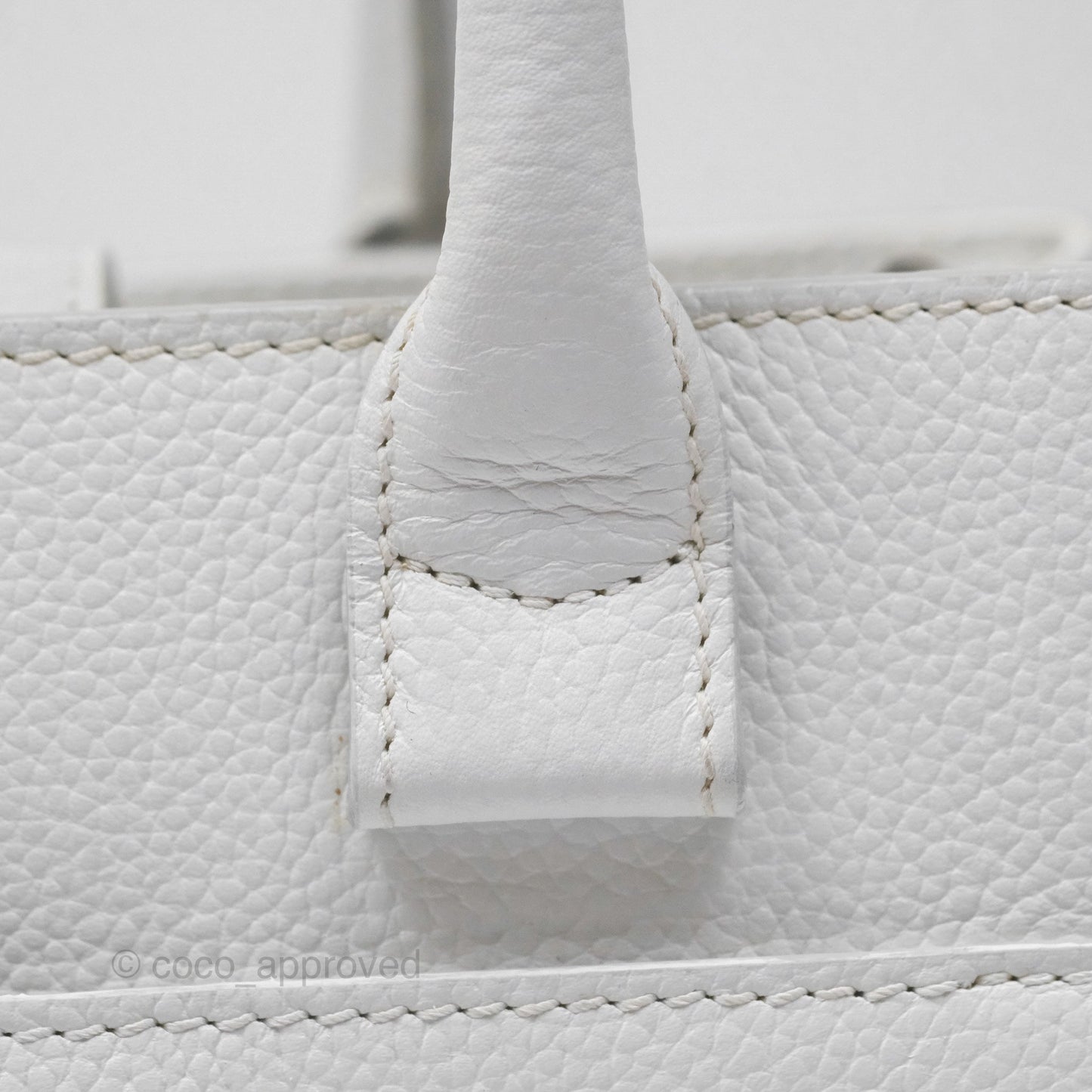 Chanel Mini Neo Executive Shopper Tote White Grained Calfskin Silver Hardware