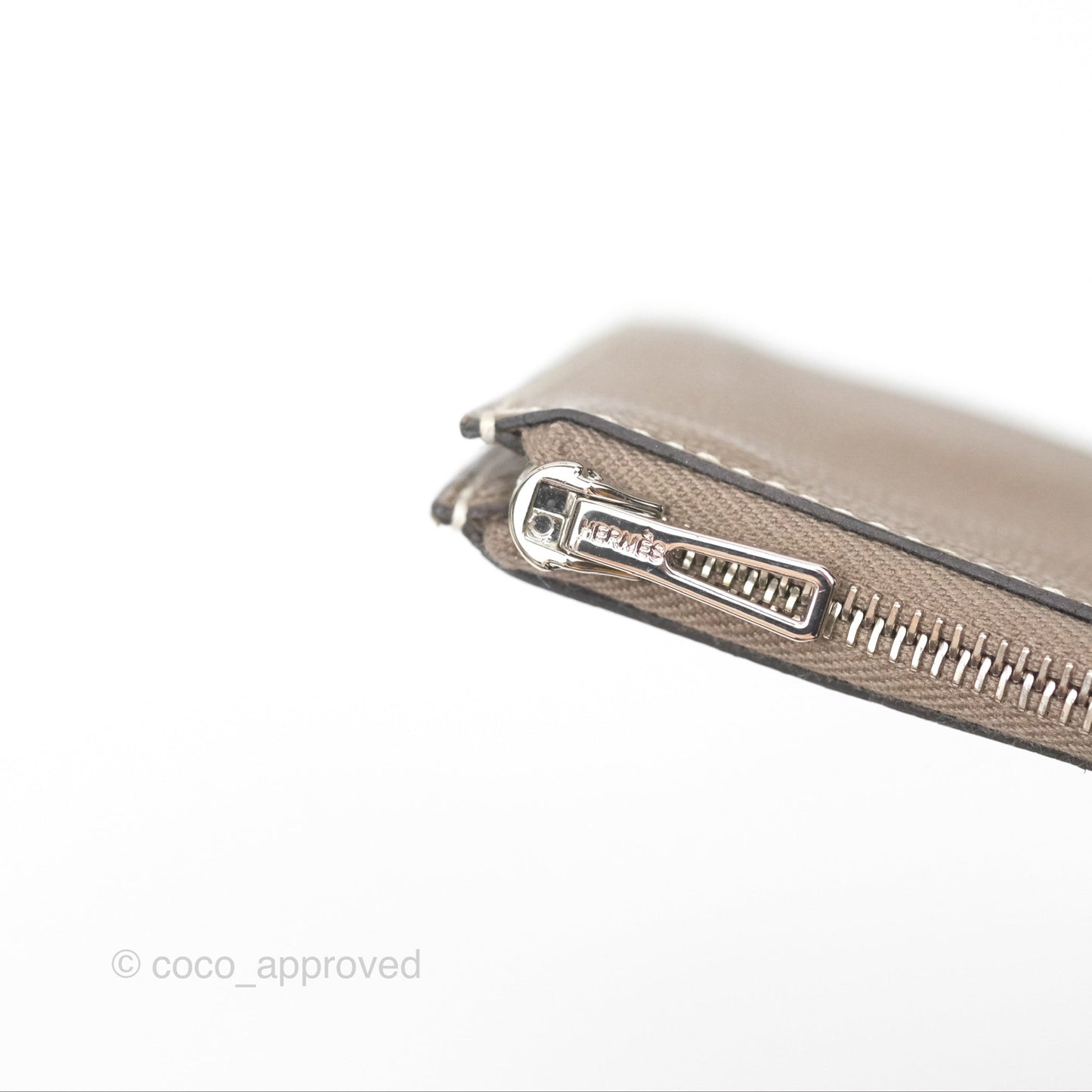 Hermès Roulis Slim Wallet Etoupe Chevre Mysore Palladium Hardware
