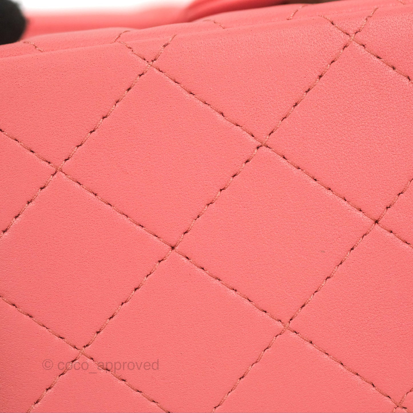 Chanel Quilted Mini Square Flap Pink Lambskin Gold Hardware