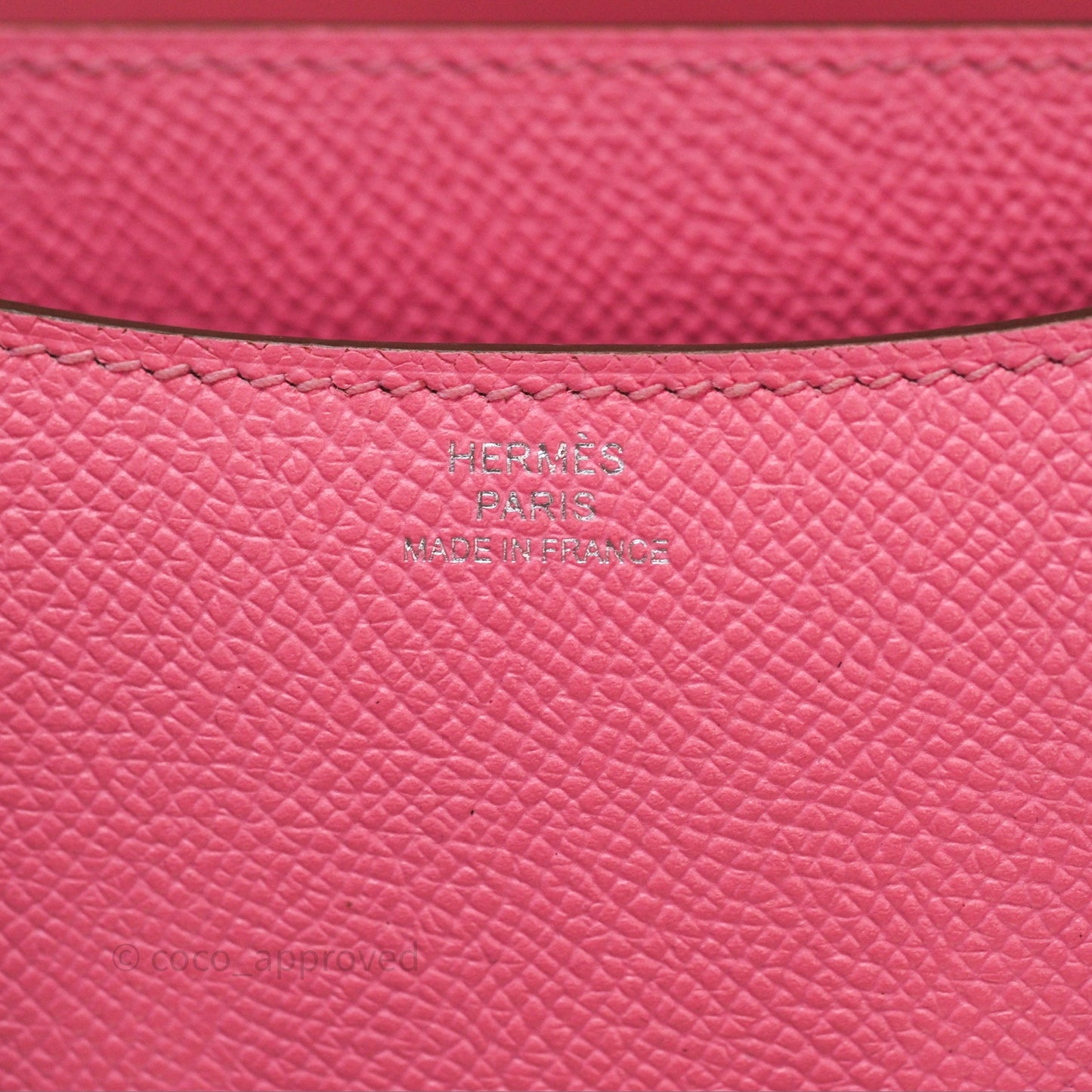 Hermès Constance Mini 18cm Rose d'ete Epsom Palladium Hardware