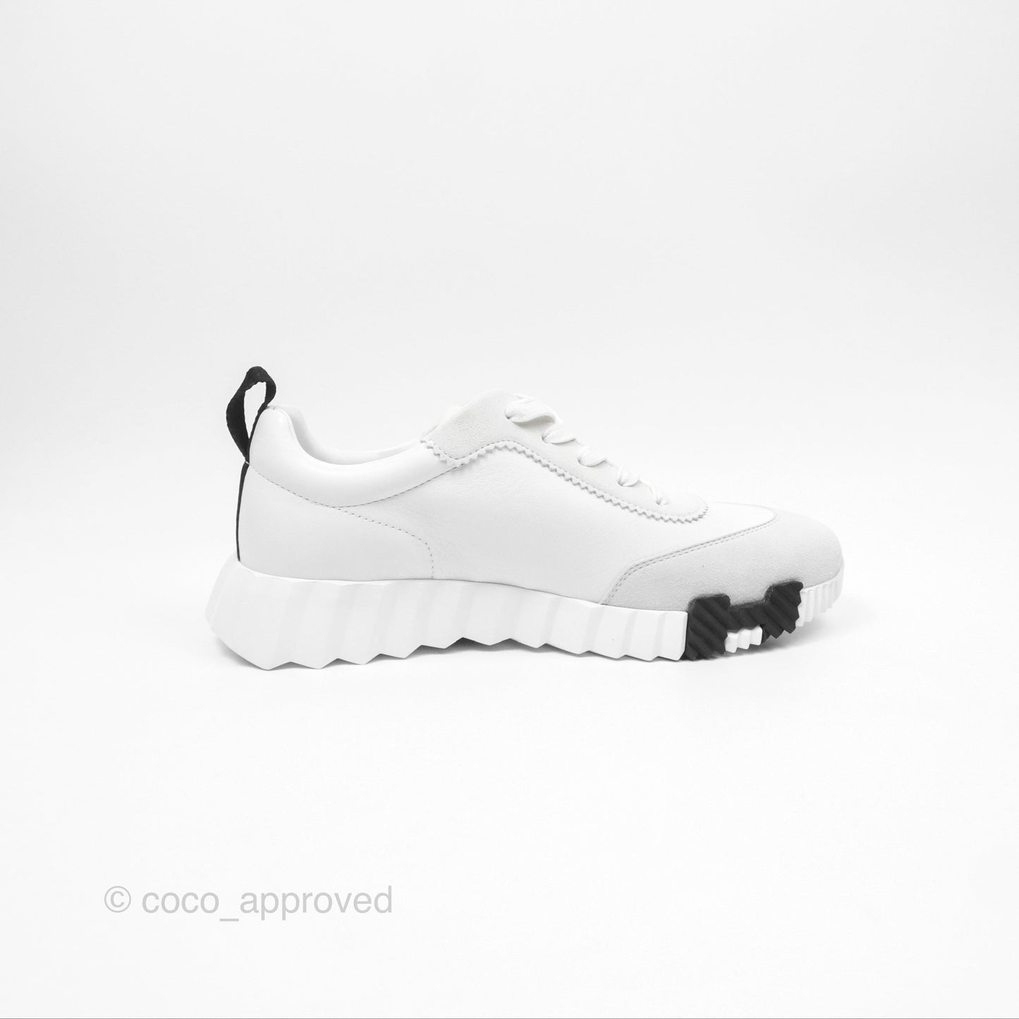 Hermès Femme Bouncing Sneaker Blanc White/Black Size 37.5