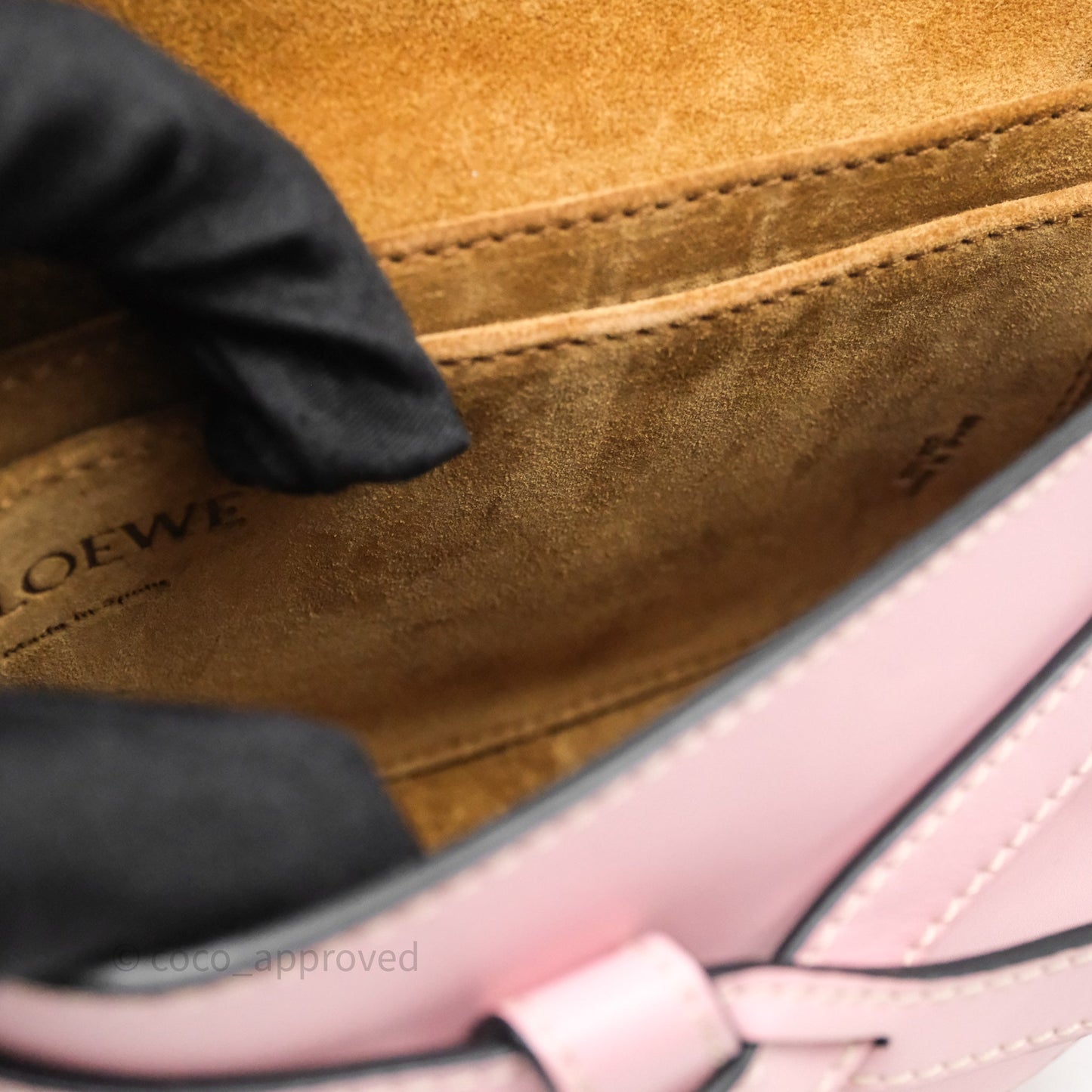 Loewe Mini Gate Belt Bag in Soft Calfskin Pink