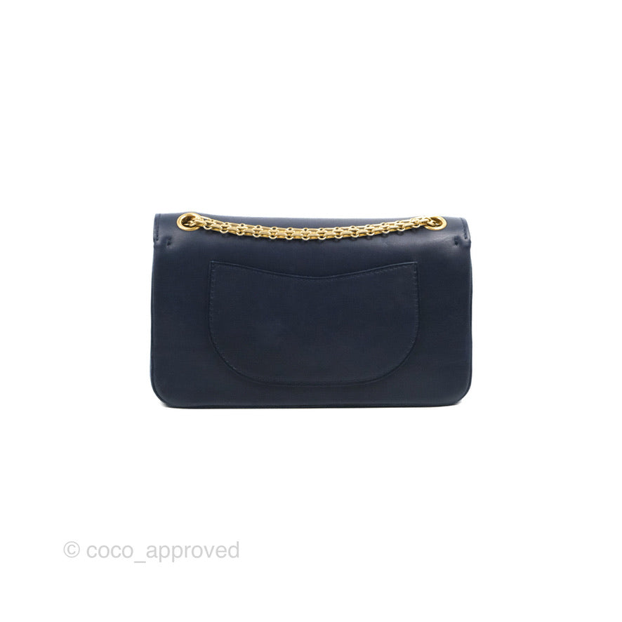 Chanel Nude Reissue 2.55 Medallion Flap 225 Navy Calfskin