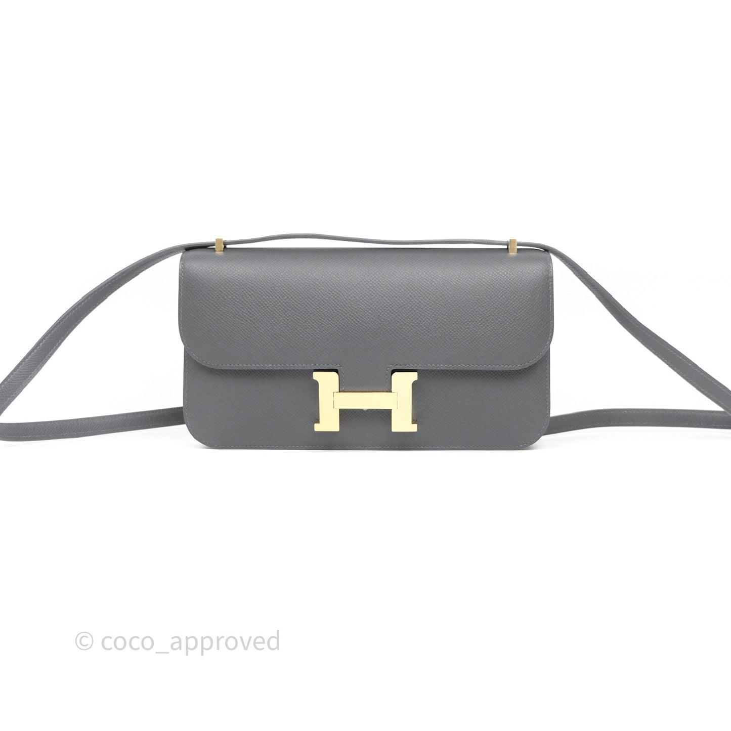 Hermès Constance Elan Ardoise 85 Epsom Gold Hardware