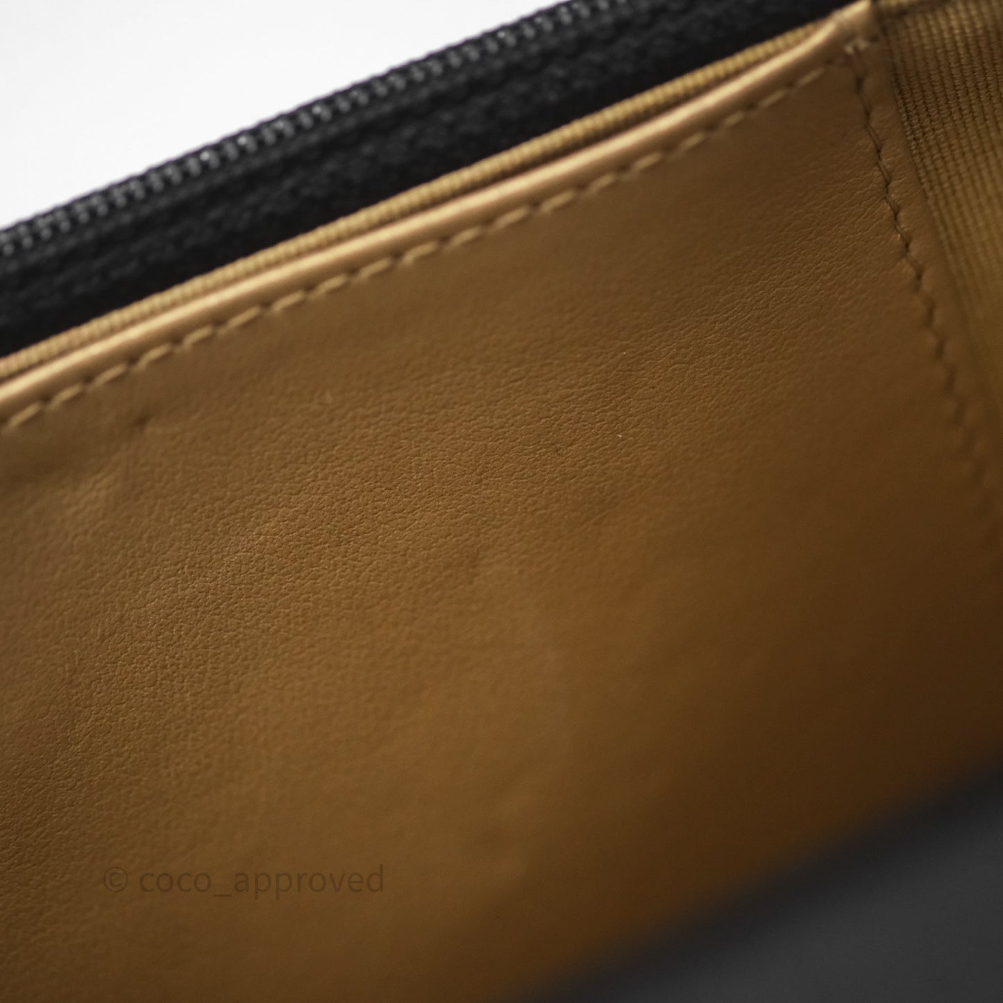 Chanel Quilted Pearl Crush Wallet on Chain WOC Black Lambskin Aged Gold Hardware