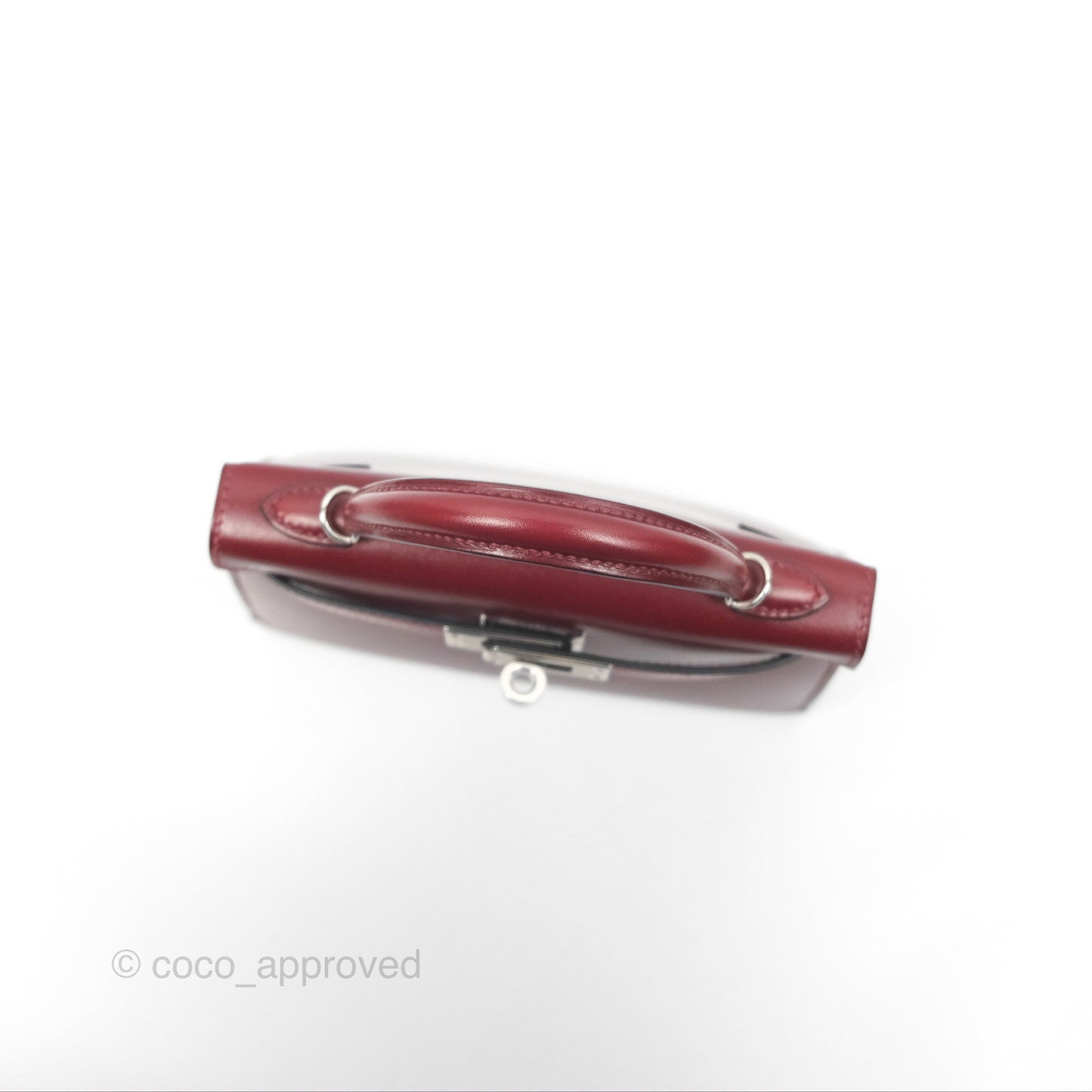 Hermès Mini Kelly II Sellier Rouge H Box Leather Palladium Hardware