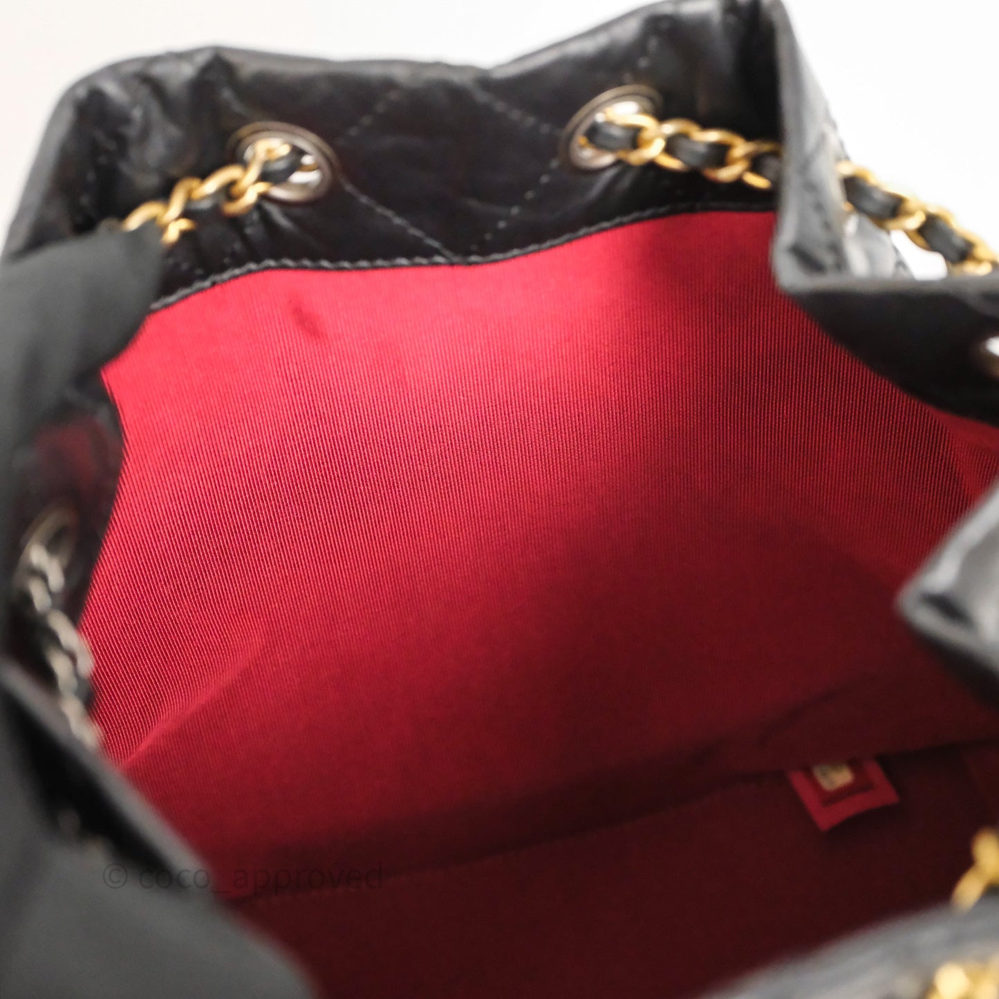 Chanel Small Gabrielle Backpack Black Aged Calfskin