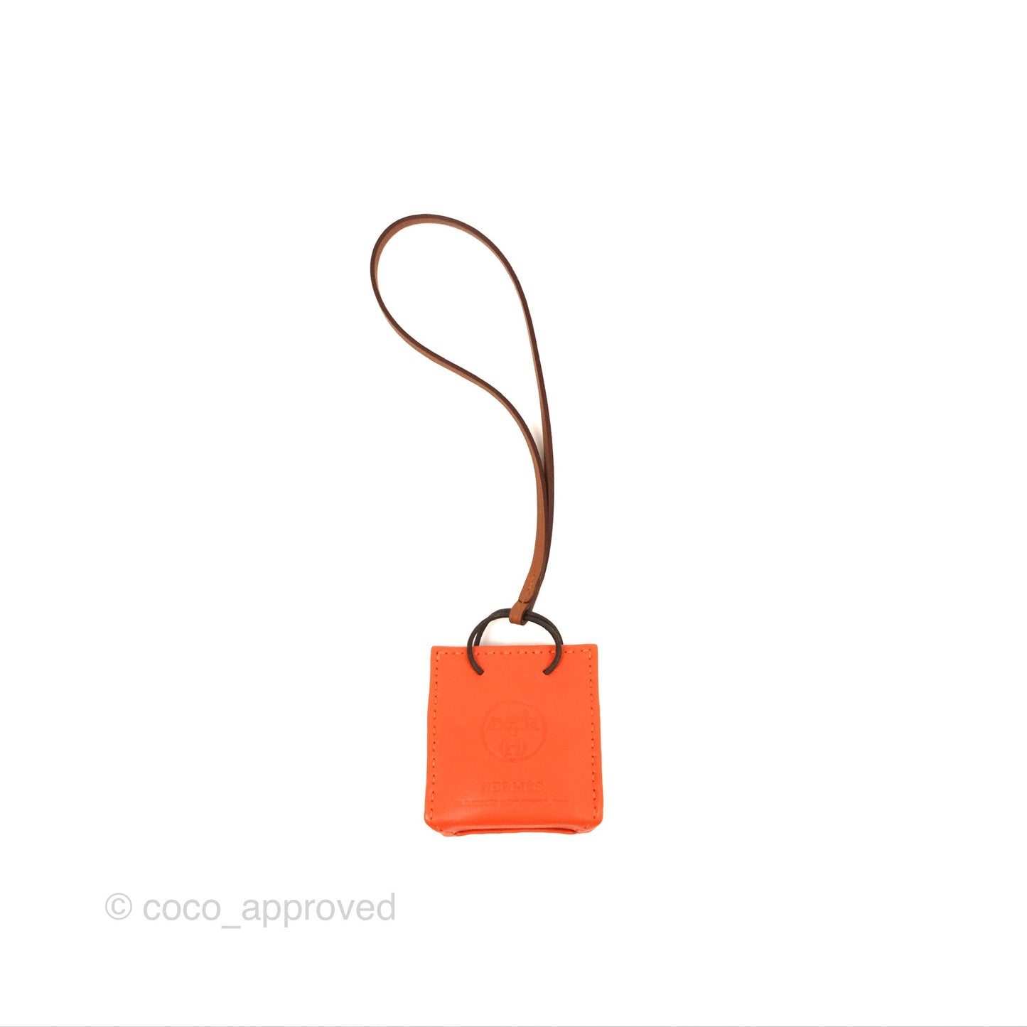 Hermès Orange Shopping Bag Charm