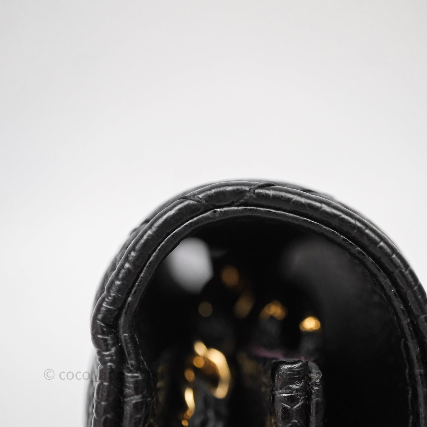 Chanel Quilted WOC Black Caviar Gold Hardware