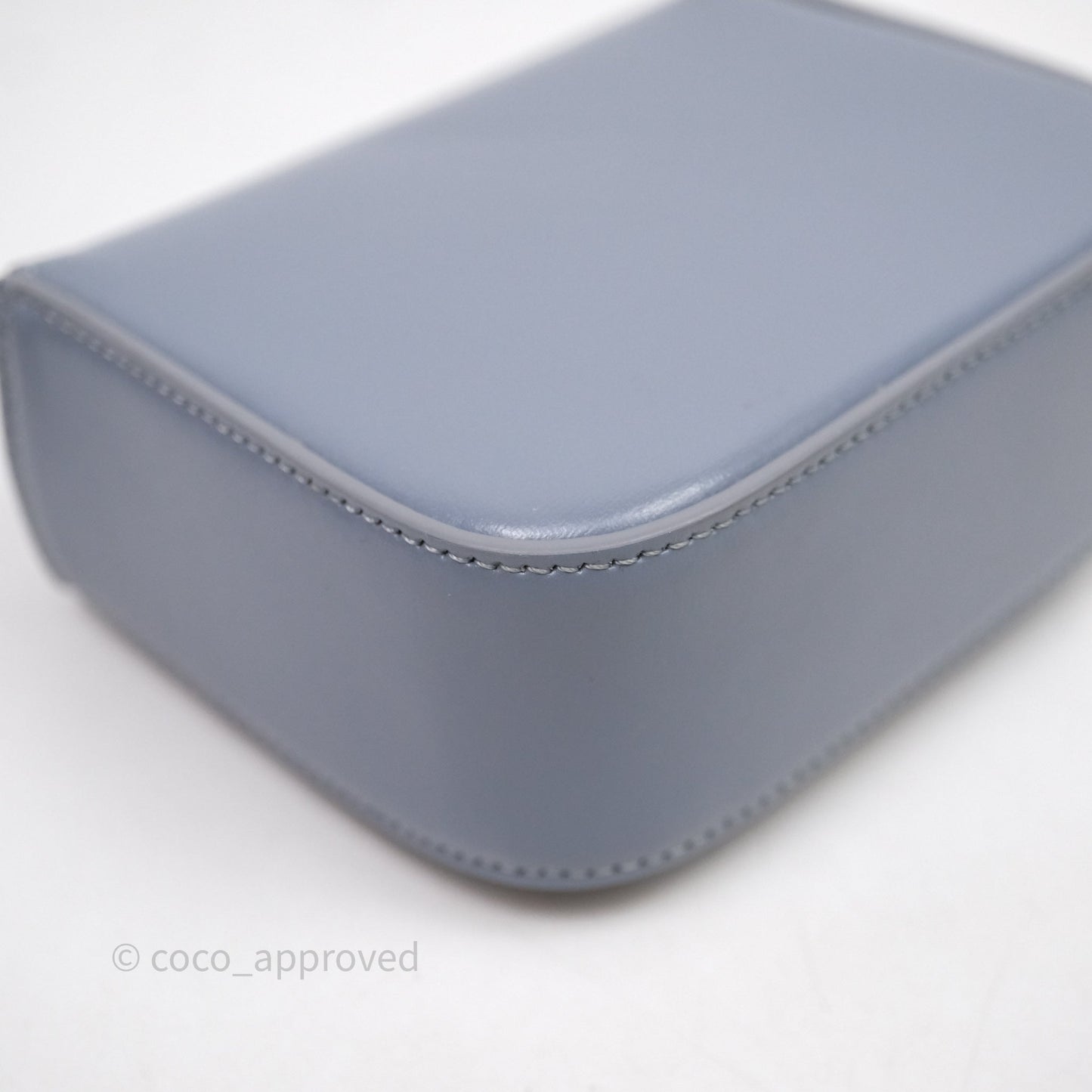Celine Mini Triomphe Shiny Calfskin Blue Grey