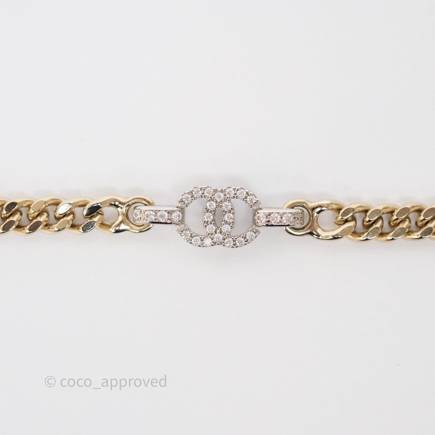 Chanel Crystals CC Chain Belt Gold Tone 22S