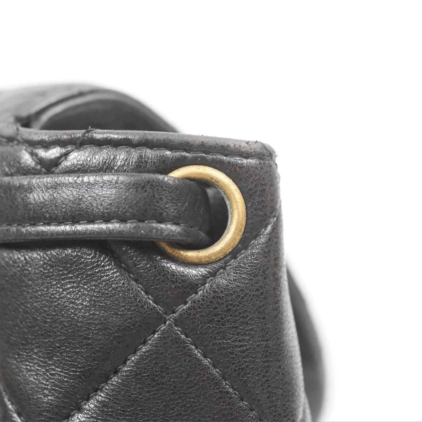Chanel Vintage CC Duma Backpack Black Lambskin 24K Gold Hardware