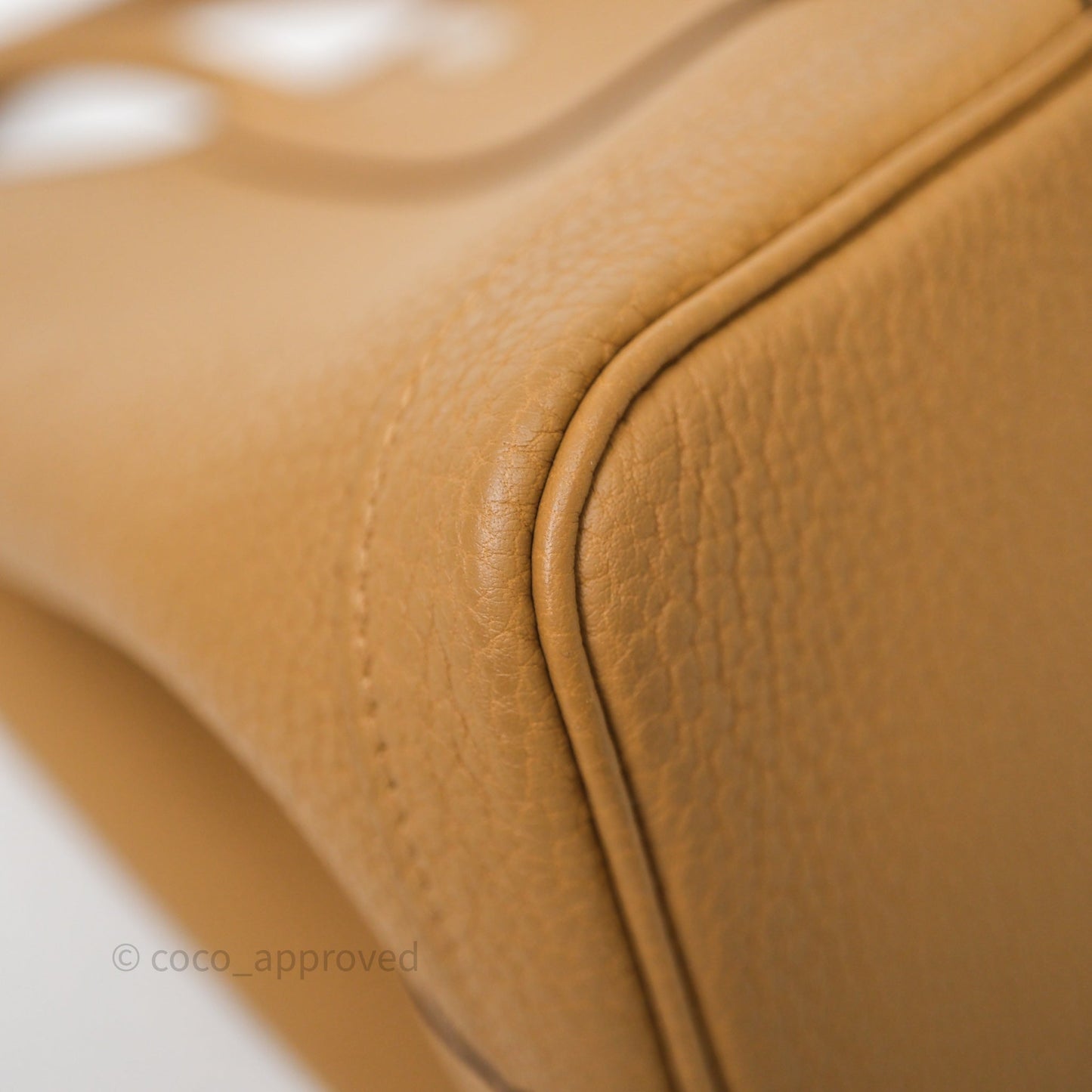Hermès Garden Party 30 Biscuit 4B Veau Negonda Palladium Hardware