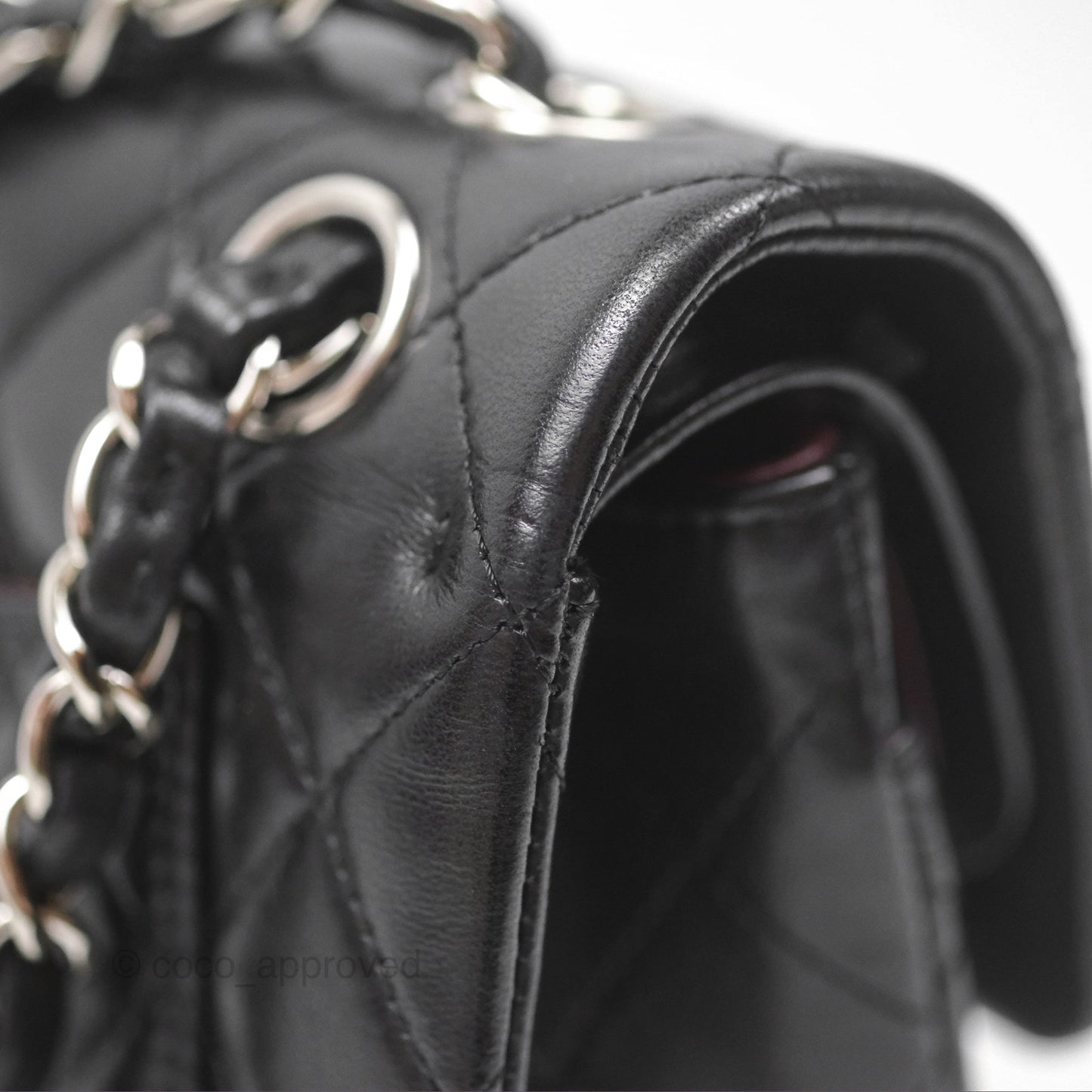 Chanel Small S/M Classic Flap Black Lambskin Silver Hardware
