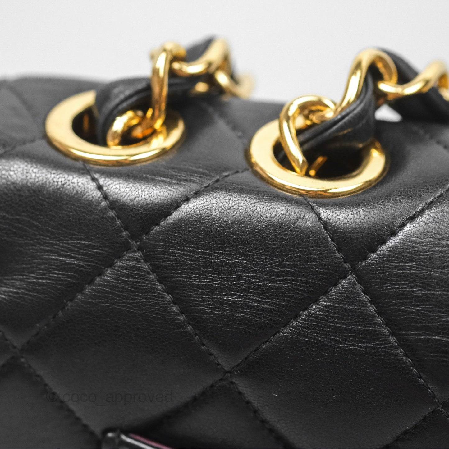 Chanel Vintage Jumbo Single Flap Black Lambskin 24K Gold Hardware