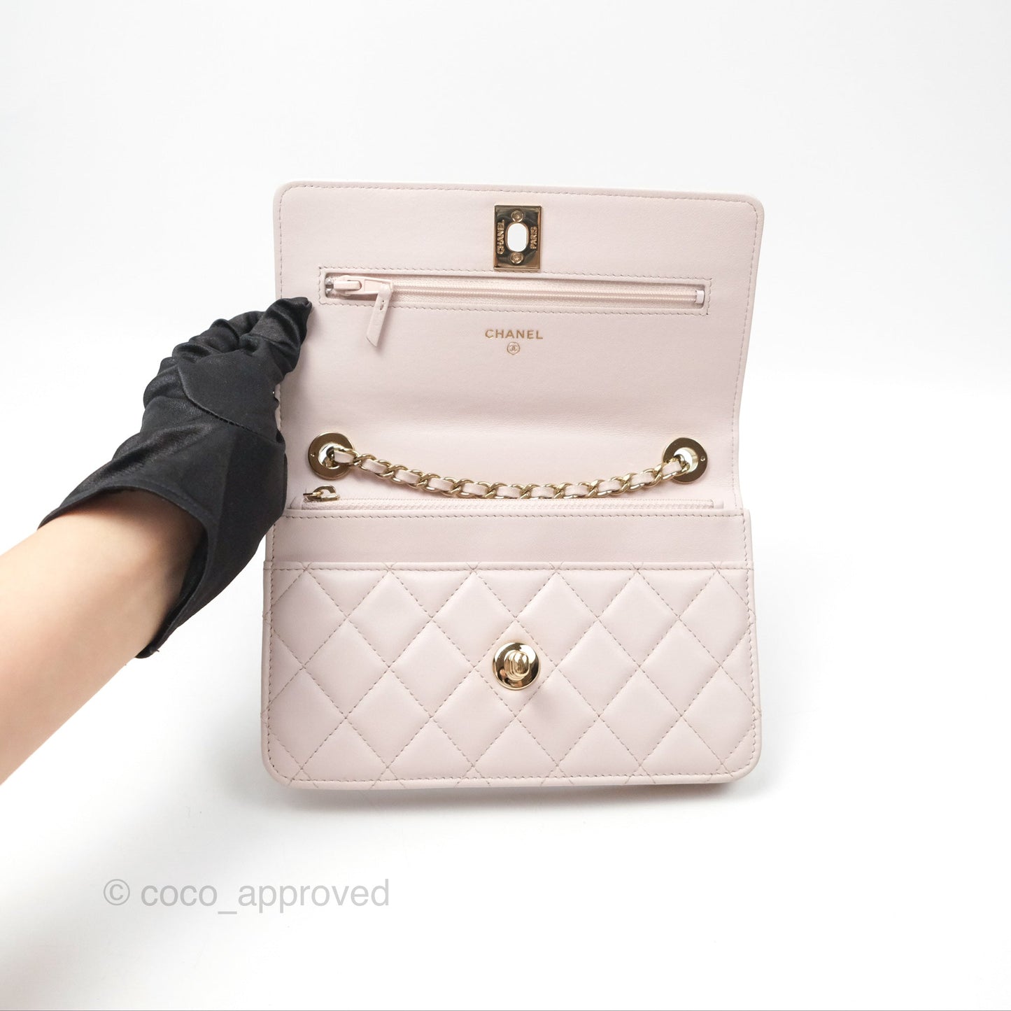 Chanel Trendy CC WOC Quilted Pink Lambskin Gold Hardware