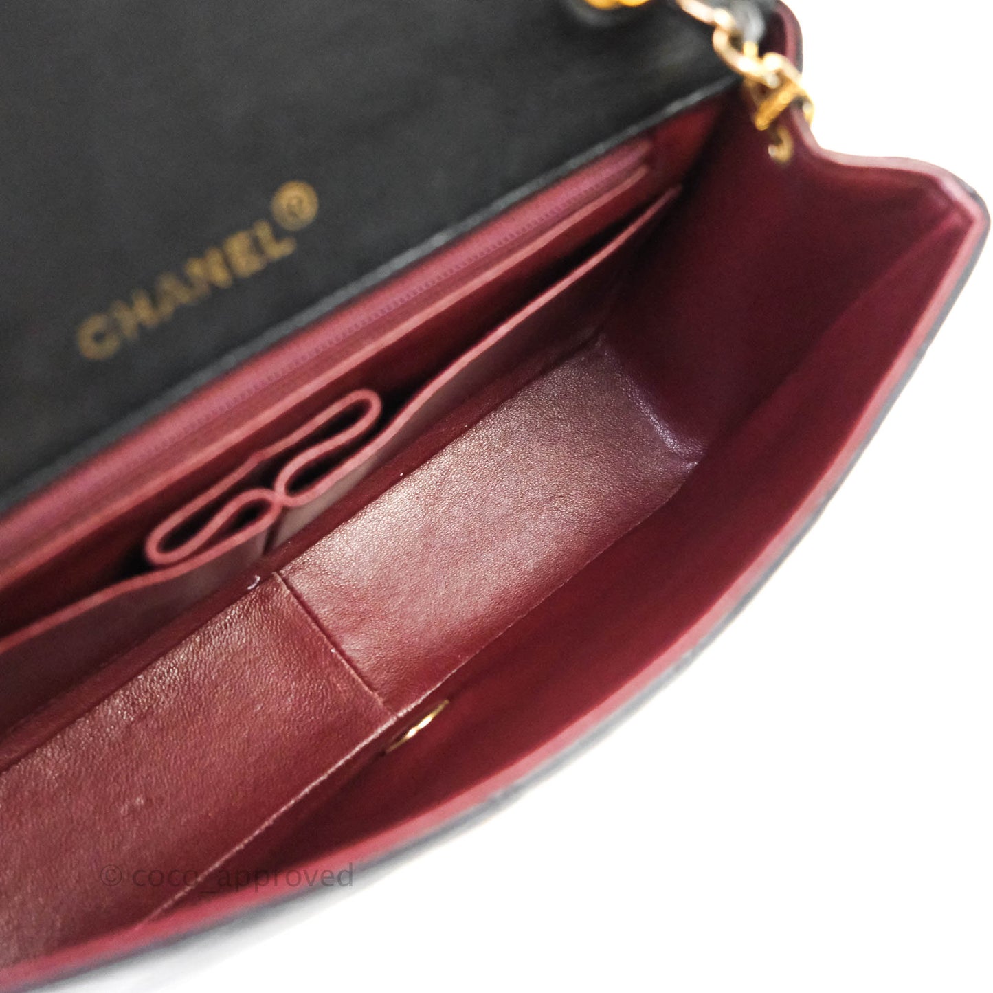 Chanel Vintage Small Single Full Flap Bag Black Lambskin 24K Gold Hardware