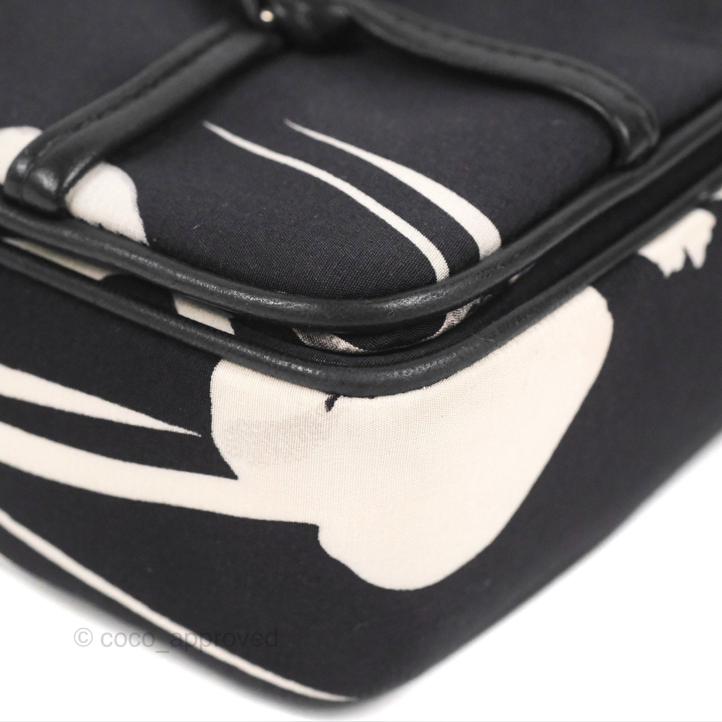 Chanel Timeless Tahiti Canvas Bag Navy Leather