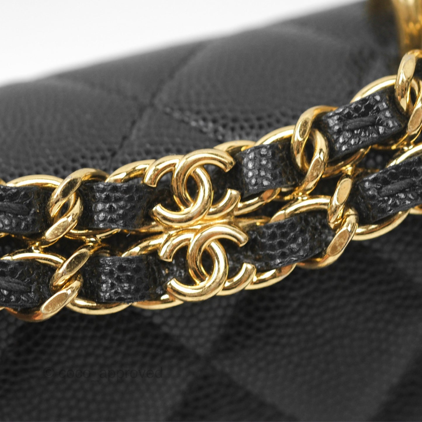 Chanel Coco First Mini Clutch On Chain Black Caviar Gold Hardware 22K