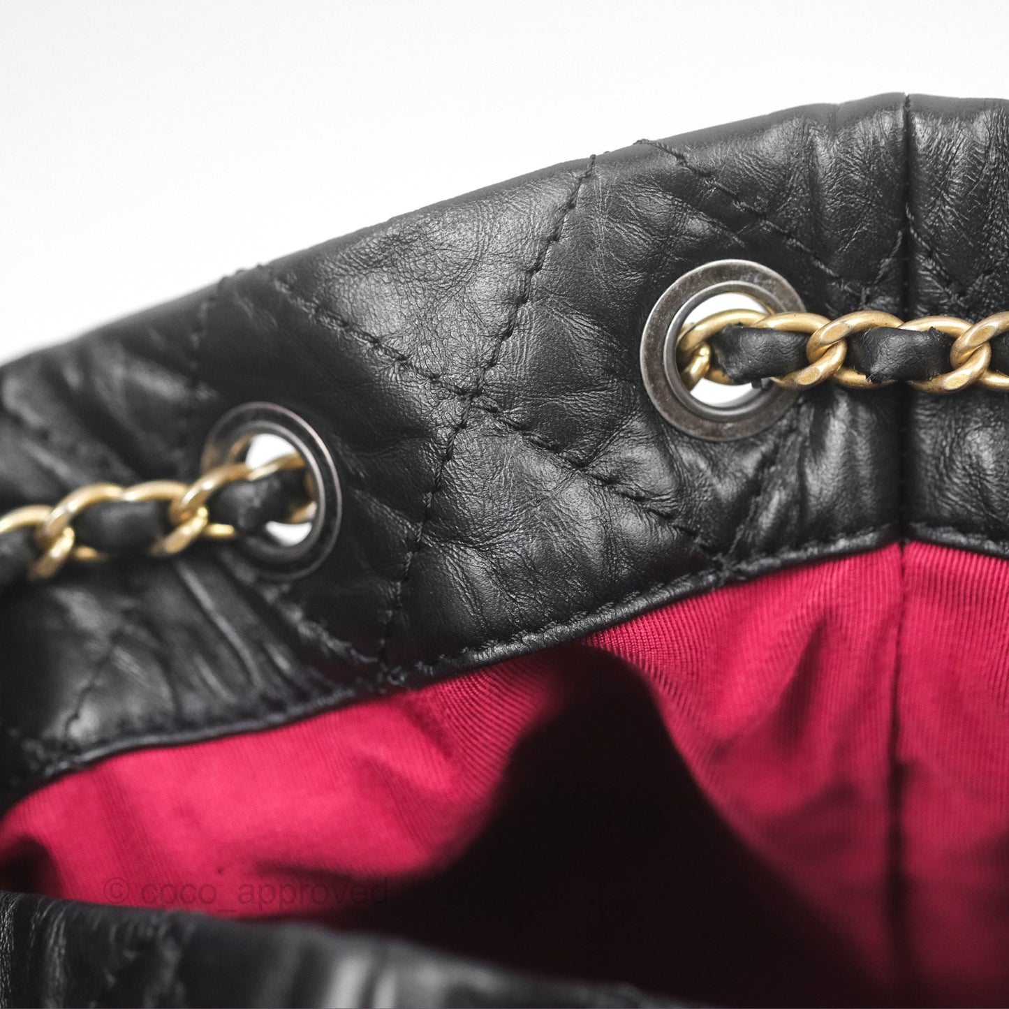 Chanel Small Gabrielle Backpack Black Aged Calfskin