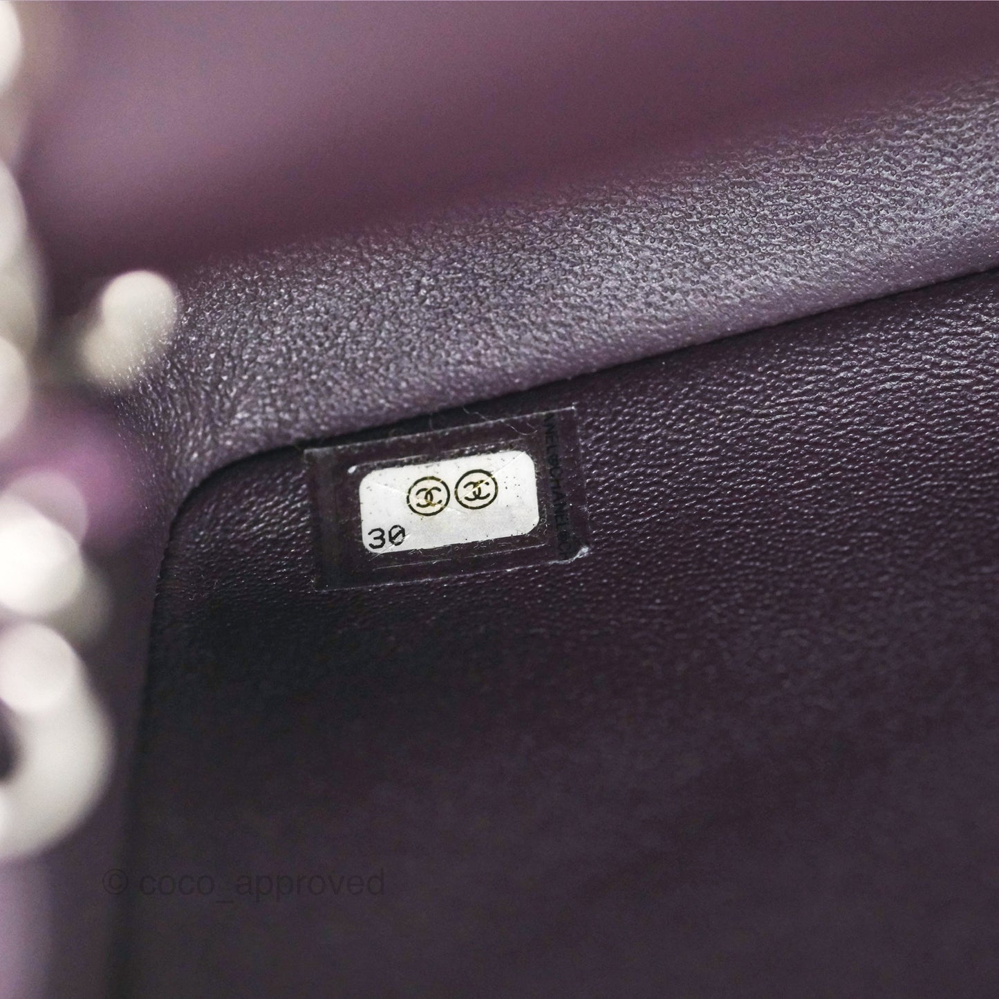 Chanel Mini Rectangular Quilted Dark Purple Lambskin Silver Hardware