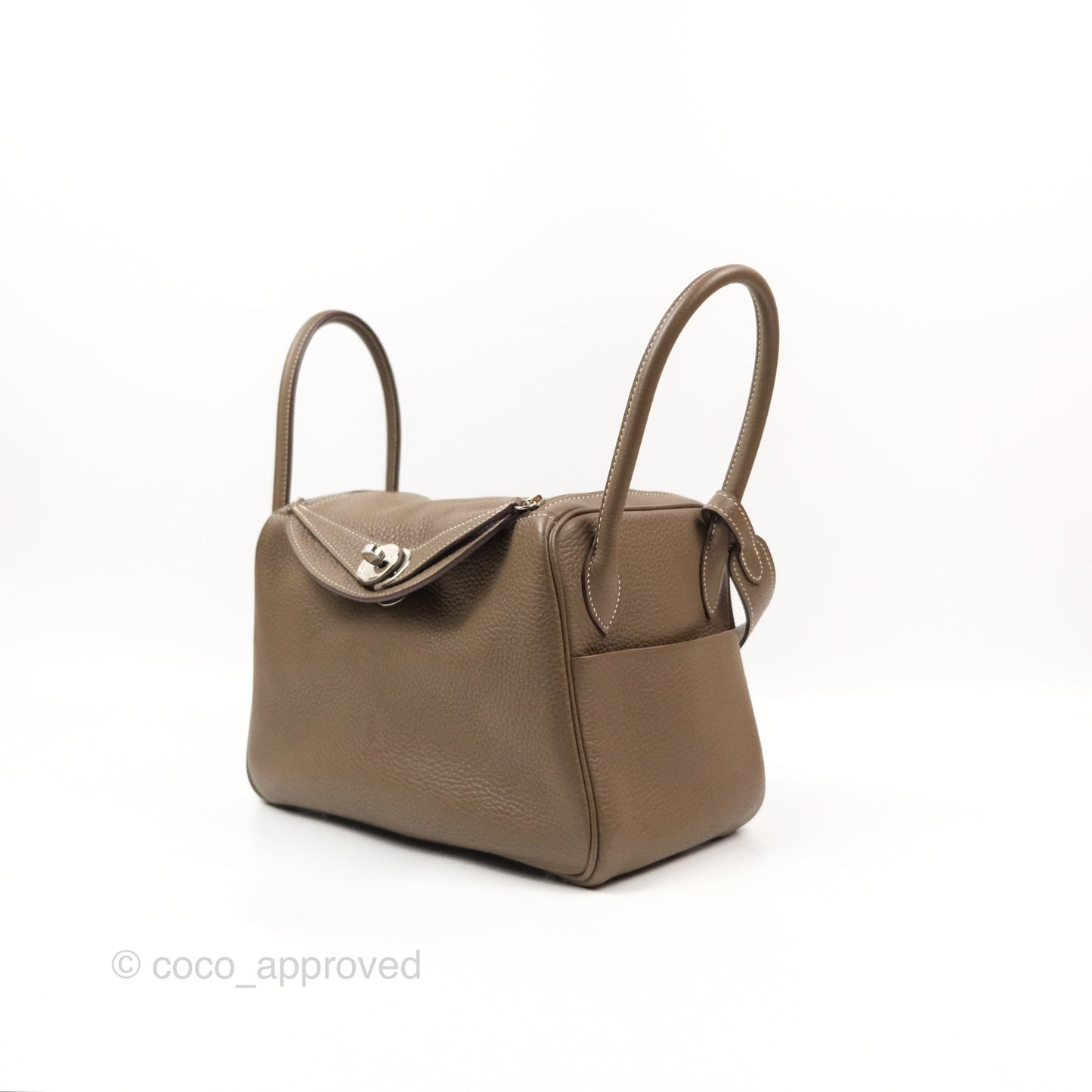 Hermès Lindy 26 Etoupe Clemence Palladium Hardware