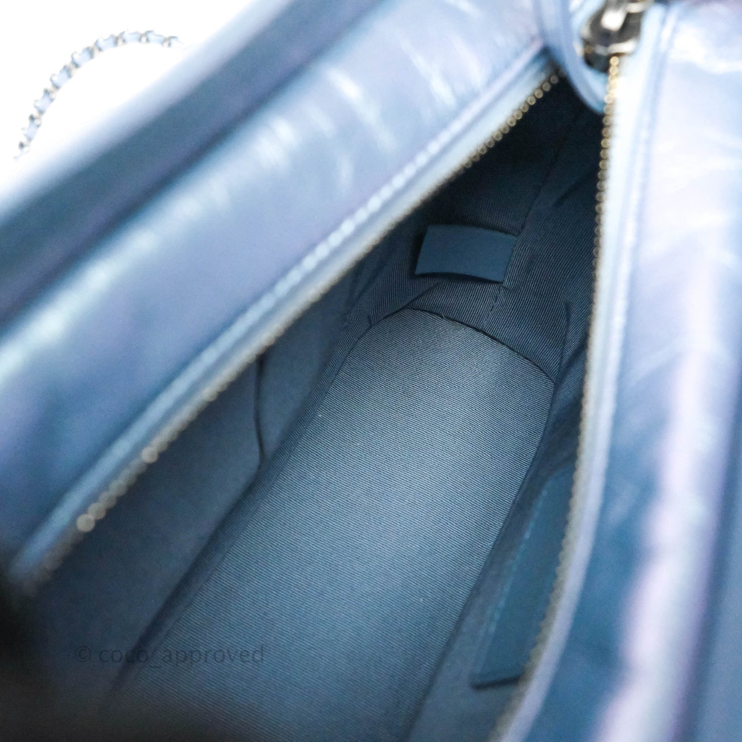 Chanel Small Gabrielle Hobo Iridescent Blue Mixed Hardware