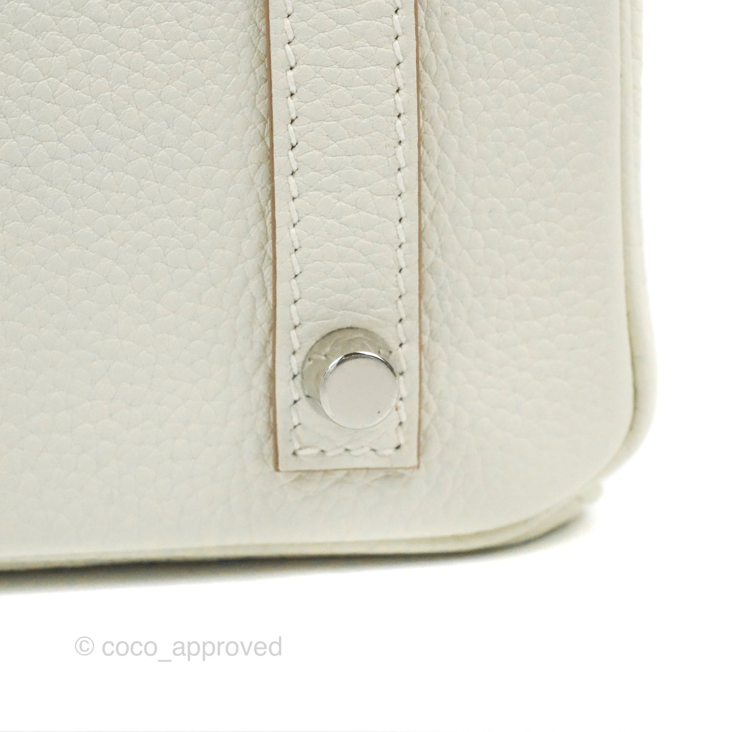 Hermès Retourne Birkin 30 Mushroom Togo Palladium Hardware