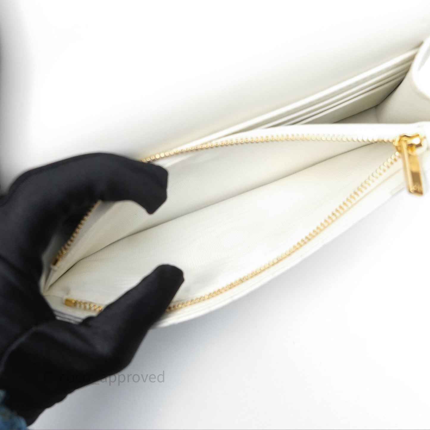 Dior Caro Pouch with Chain Latte Supple Cannage Calfskin