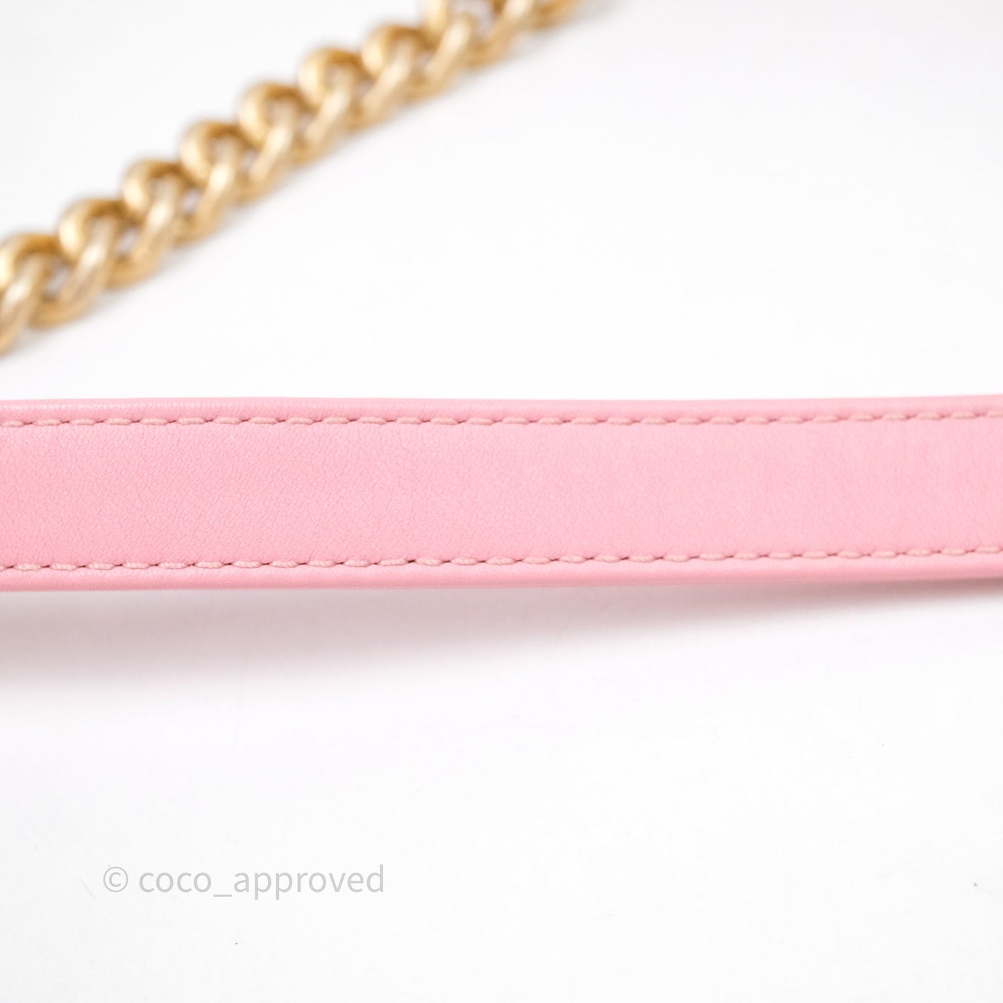 Chanel Small Boy Chevron Raffia Metallic Pink Aged Gold Hardware