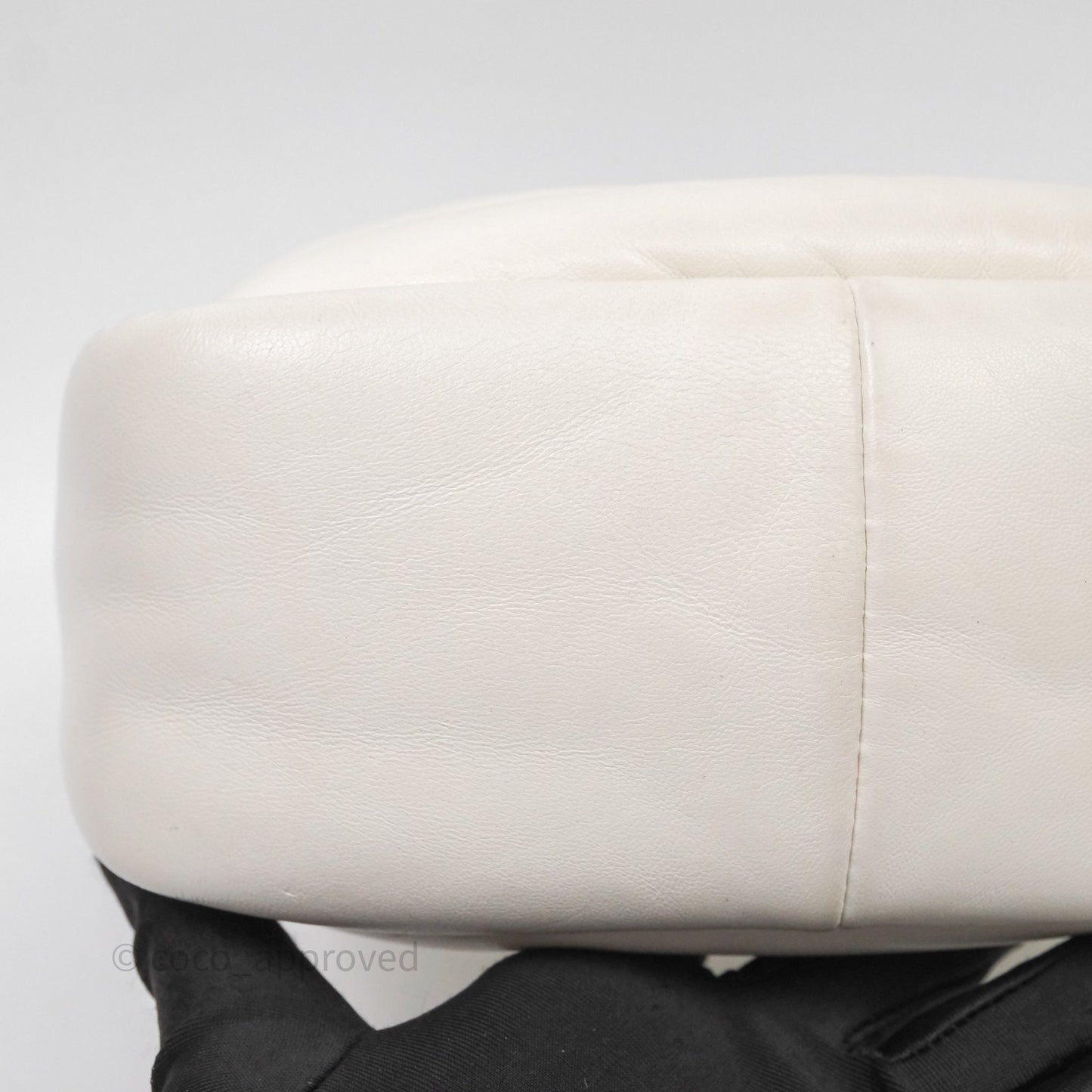 Prada Soft Tote Bag Ivory Silver Hardware