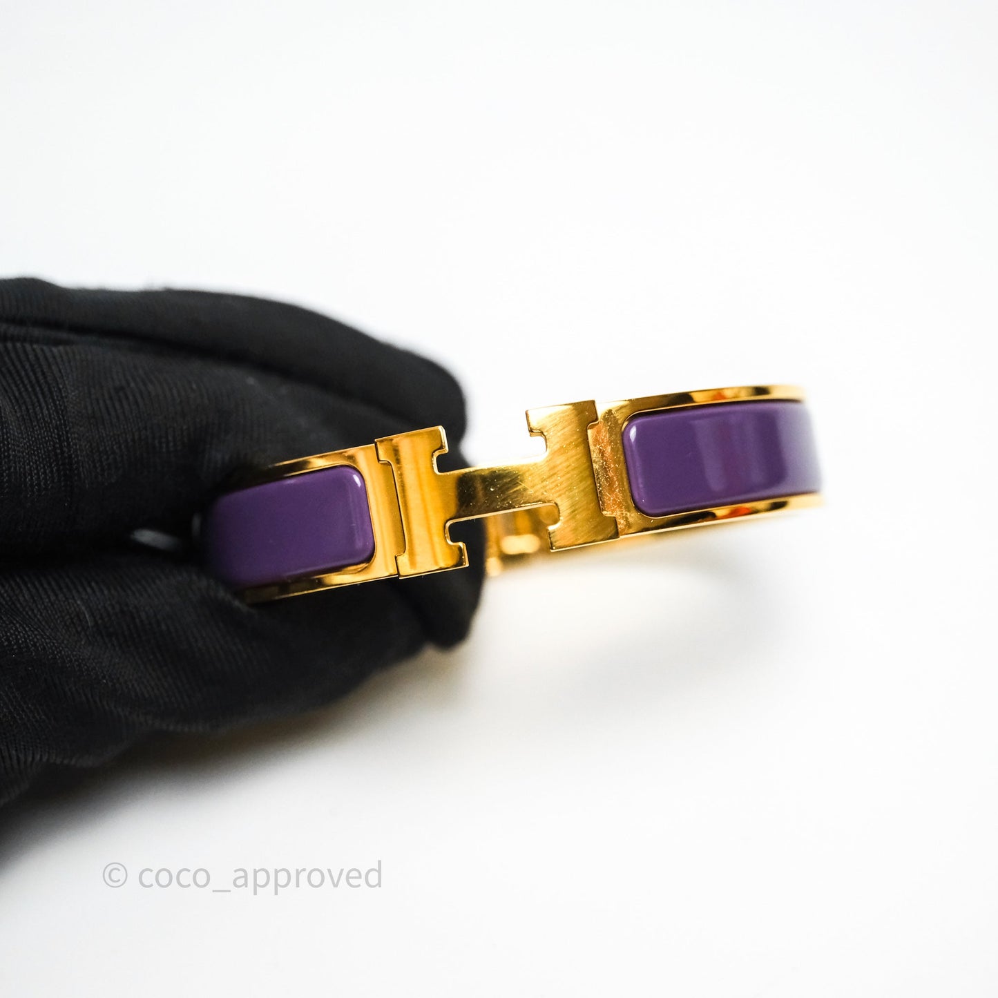 Hermès Clic H Bracelet Anémone Iris Gold Hardware
