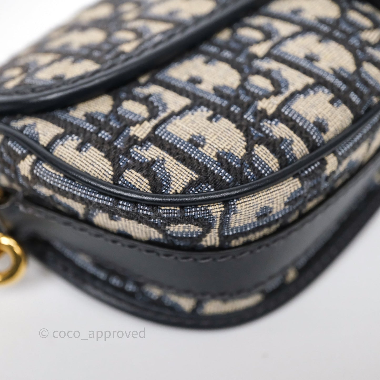 Christian Dior Bobby East-West Bag Blue Oblique Jacquard Canvas