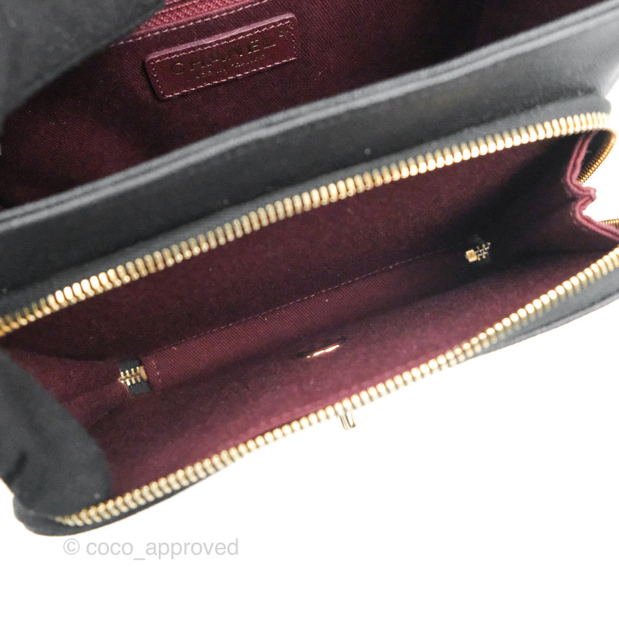 Chanel Quilted Medium Business Affinity Flap Black Caviar Gold Hardware
