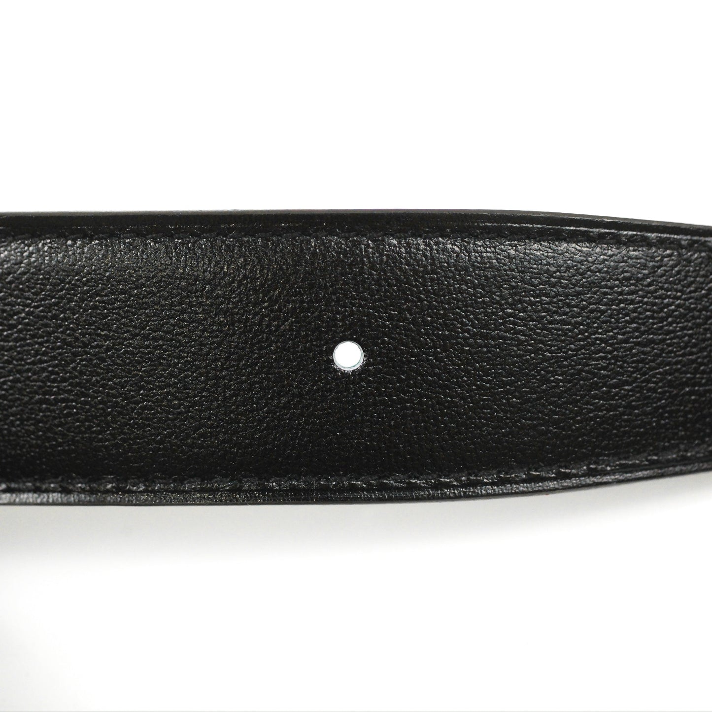 Hermès H Silver Belt Buckle & Reversible Blue Black