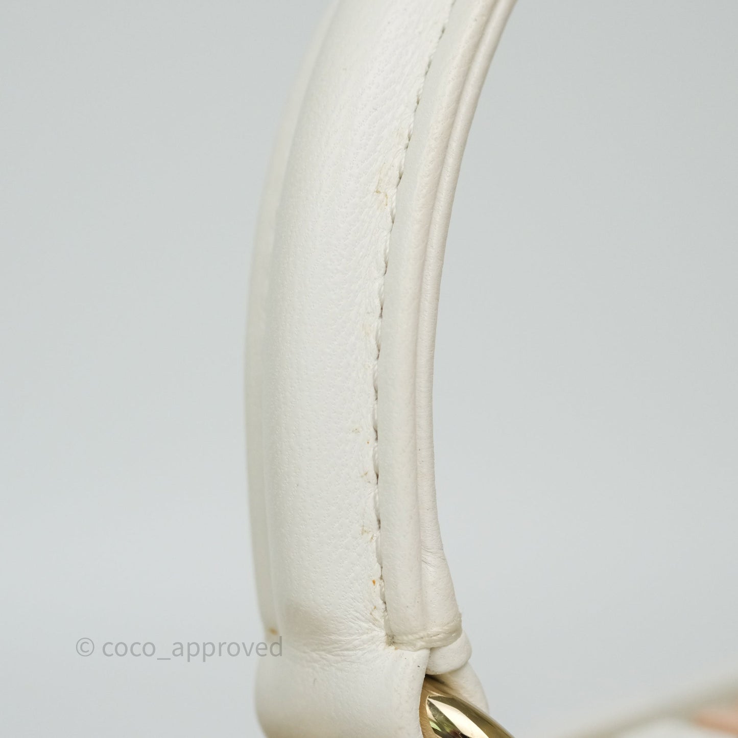 Chanel Mini Trendy CC Handle Bag Lacquered Logo White Lambskin