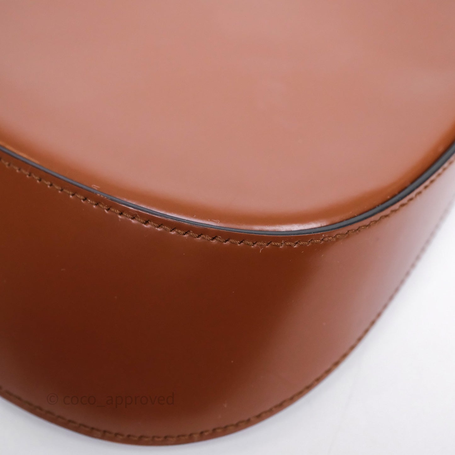 Prada Cleo Brushed Leather Shoulder Bag Brown