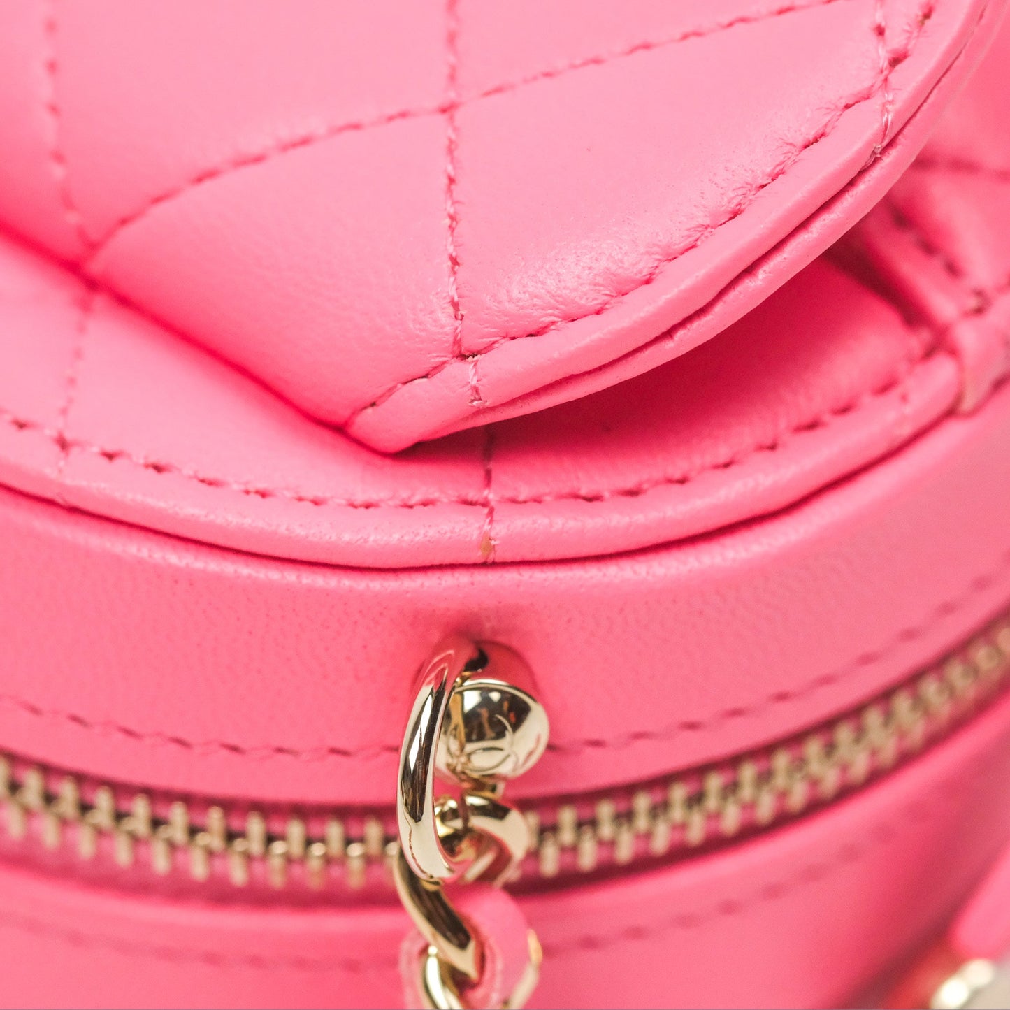 Chanel Small Heart Bag Pink Lambskin Gold Hardware 22S